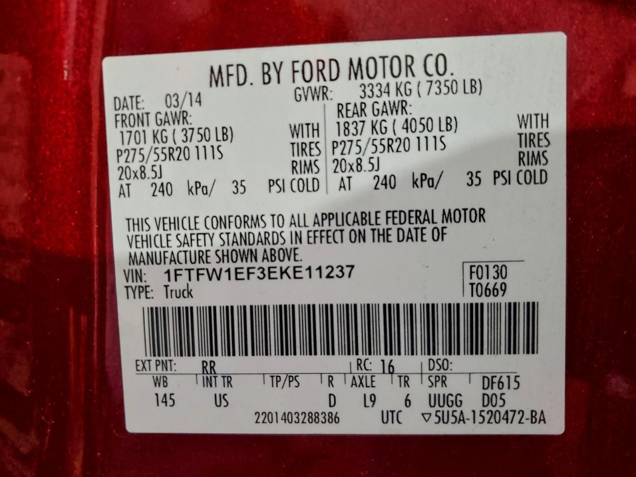 2014 Ford F150 Supercrew