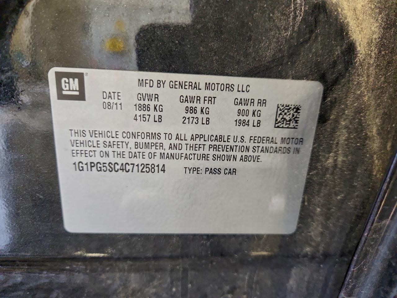 2012 Chevrolet Cruze lt