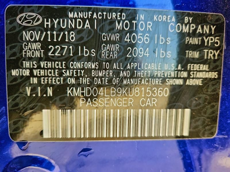 2019 Hyundai Elantra Sport