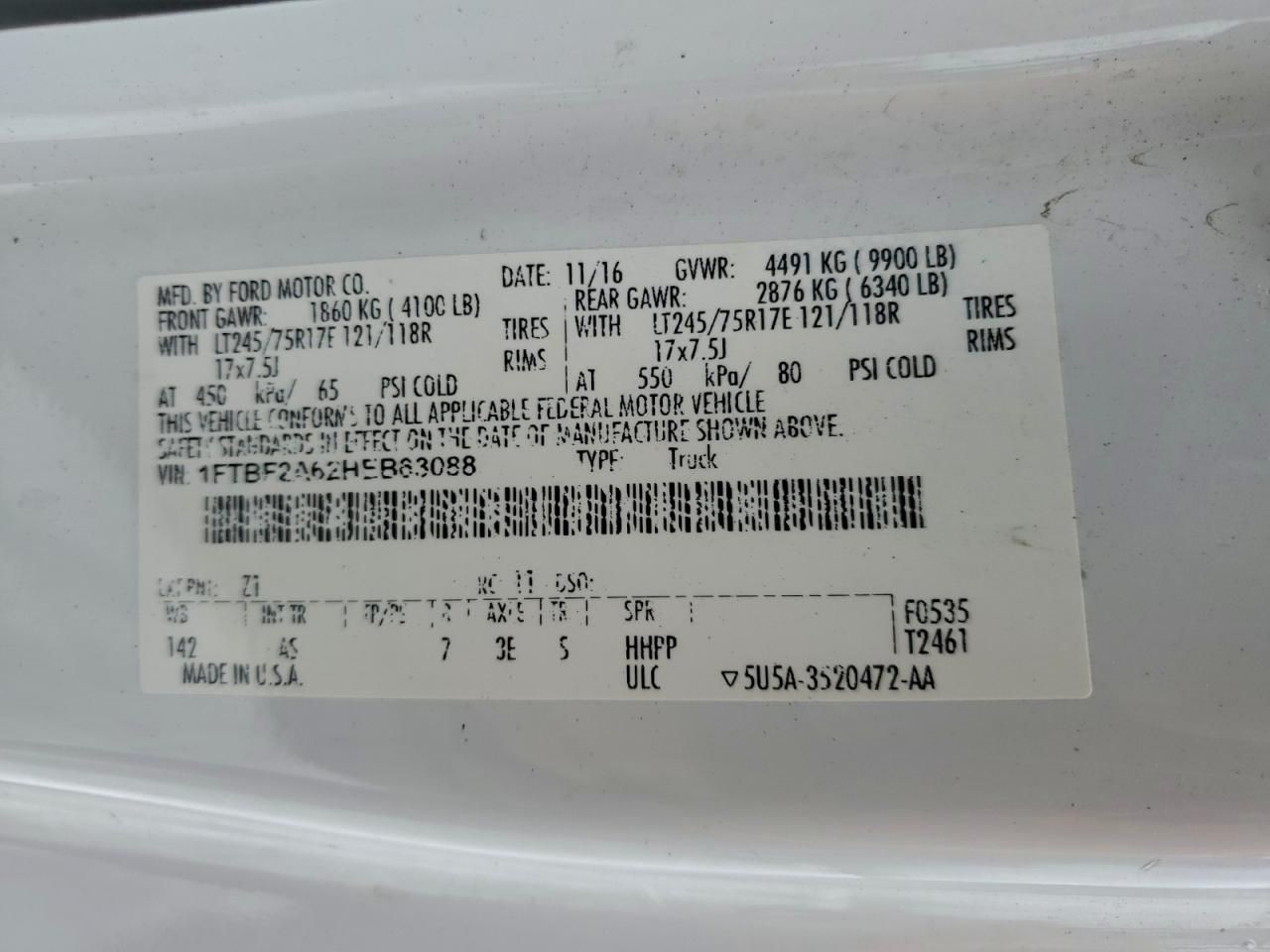 2017 Ford F250 Super Duty