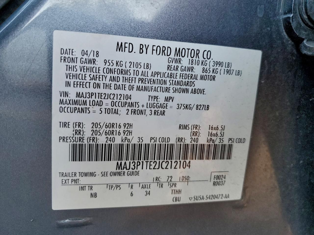 2018 Ford Ecosport se