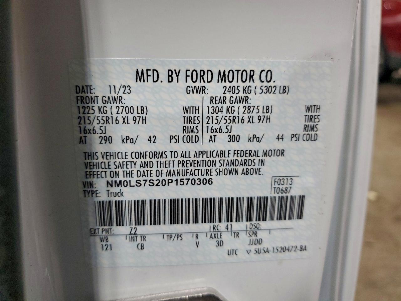 2023 Ford Transit Connect Delivery Van