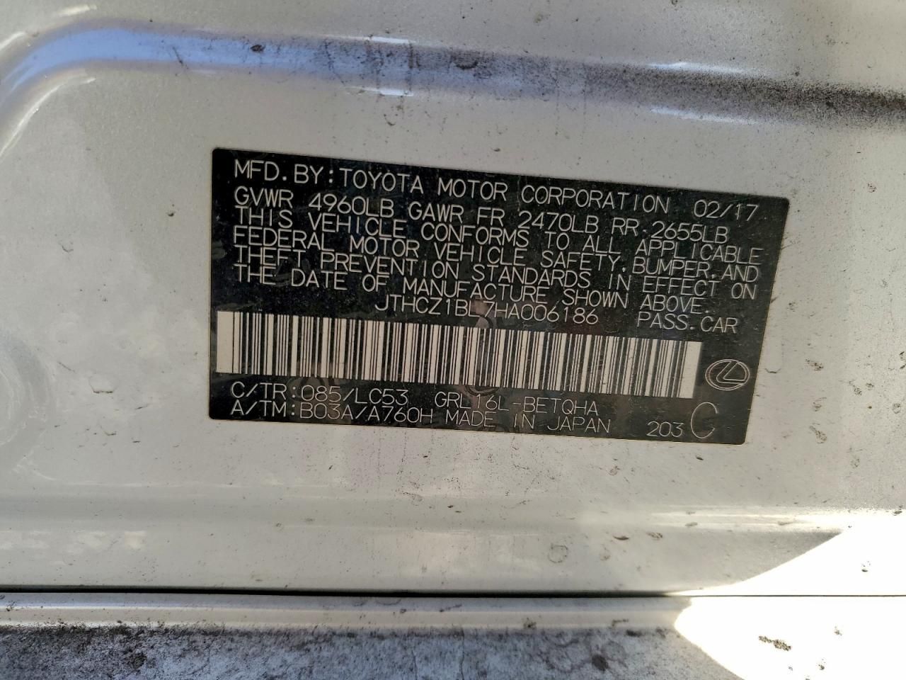 2017 Lexus Gs 350 Base