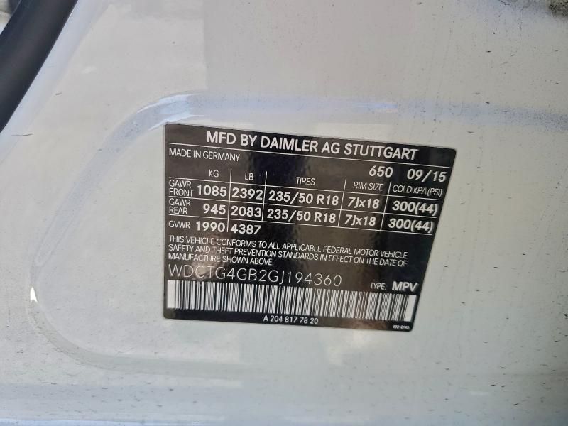 2016 Mercedes-Benz Gla 250 4matic