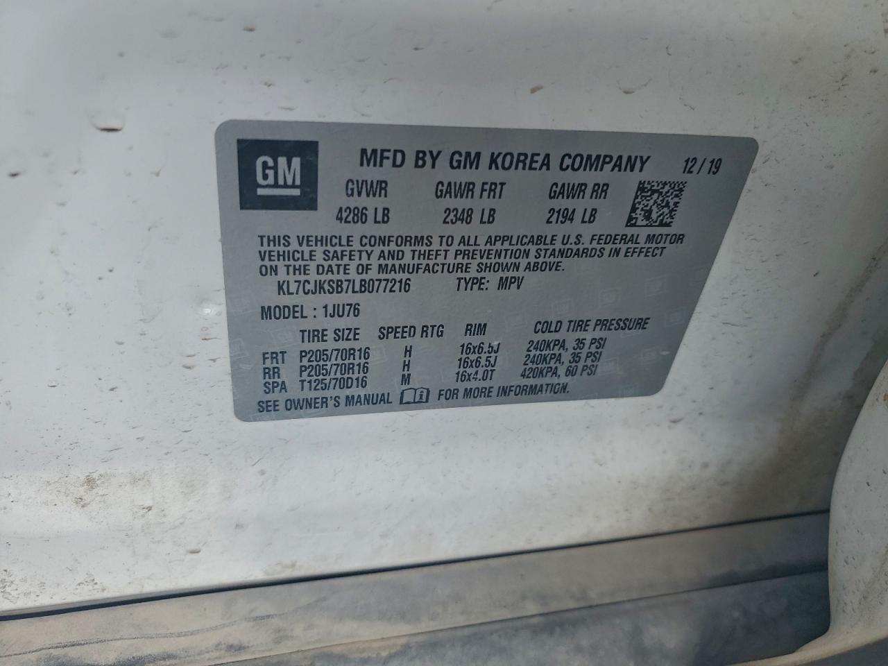 2020 Chevrolet Trax ls