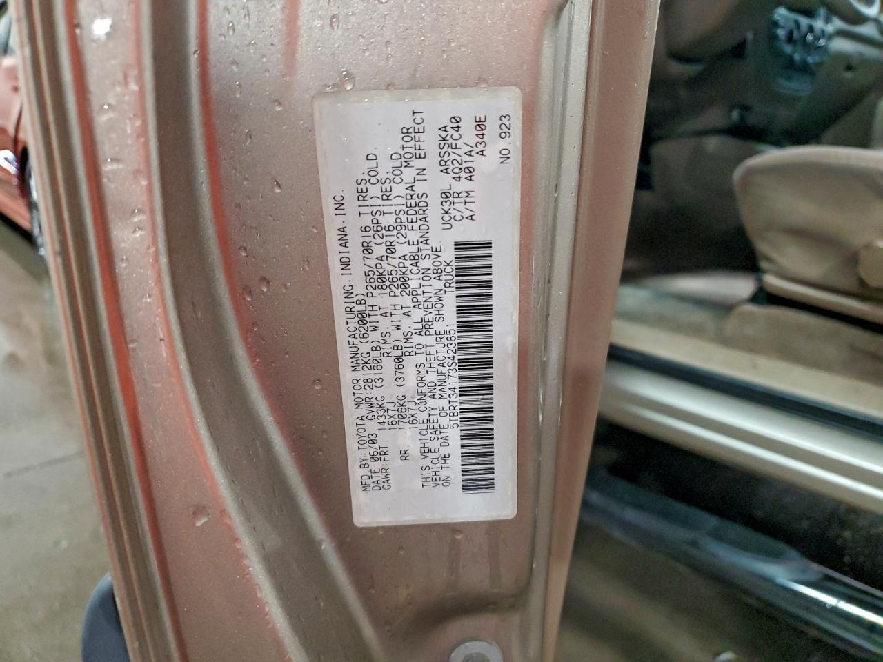 2003 Toyota Tundra Access cab SR5