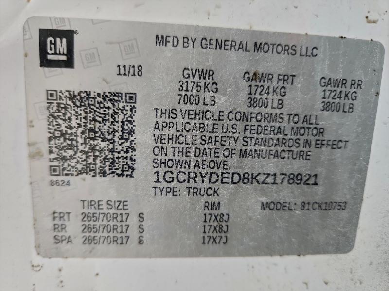 2019 Chevrolet Silverado K1500 lt