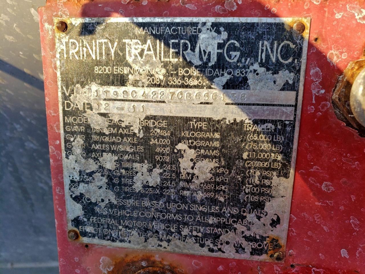 2012 Trinity Grain Trailer