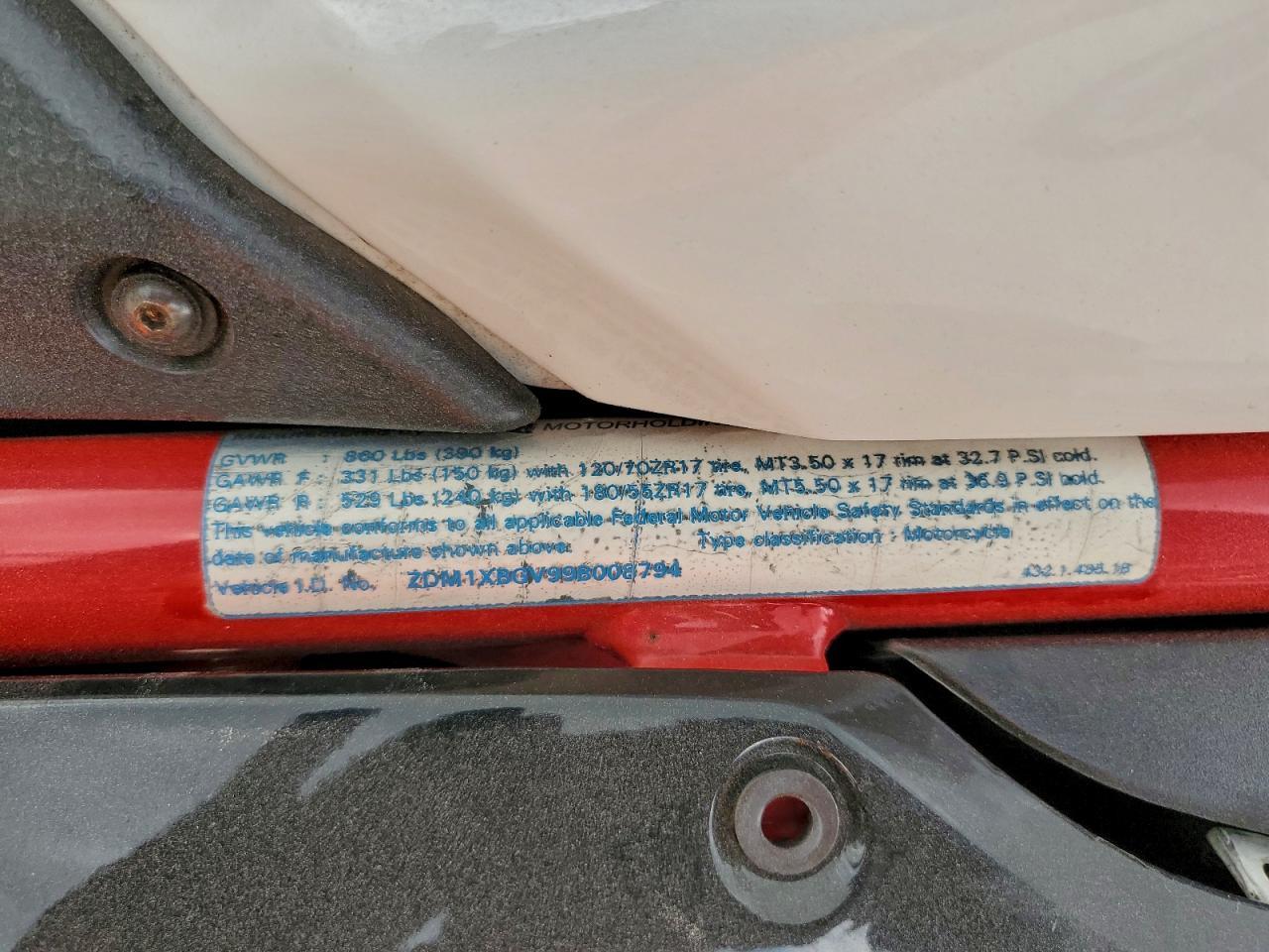 2009 Ducati 848
