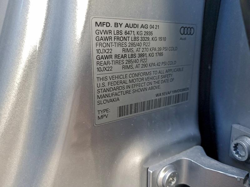 2021 Audi Q8 Premium Plus S-line