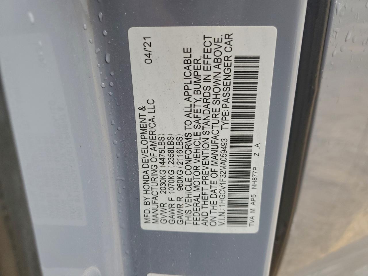 2021 Honda Accord Sport