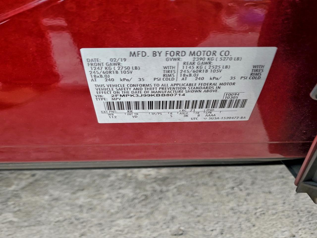 2019 Ford Edge sel