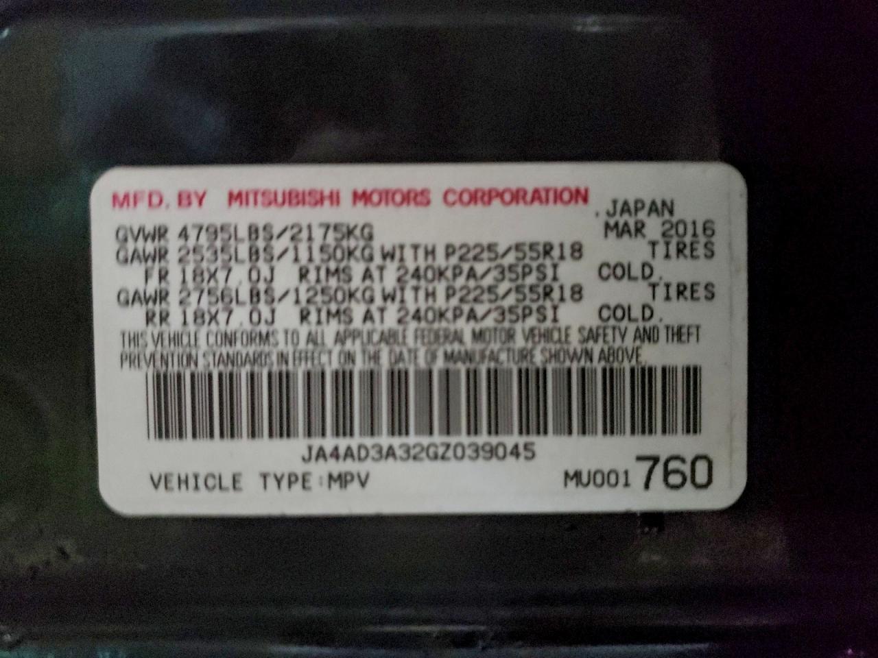 2016 Mitsubishi Outlander se