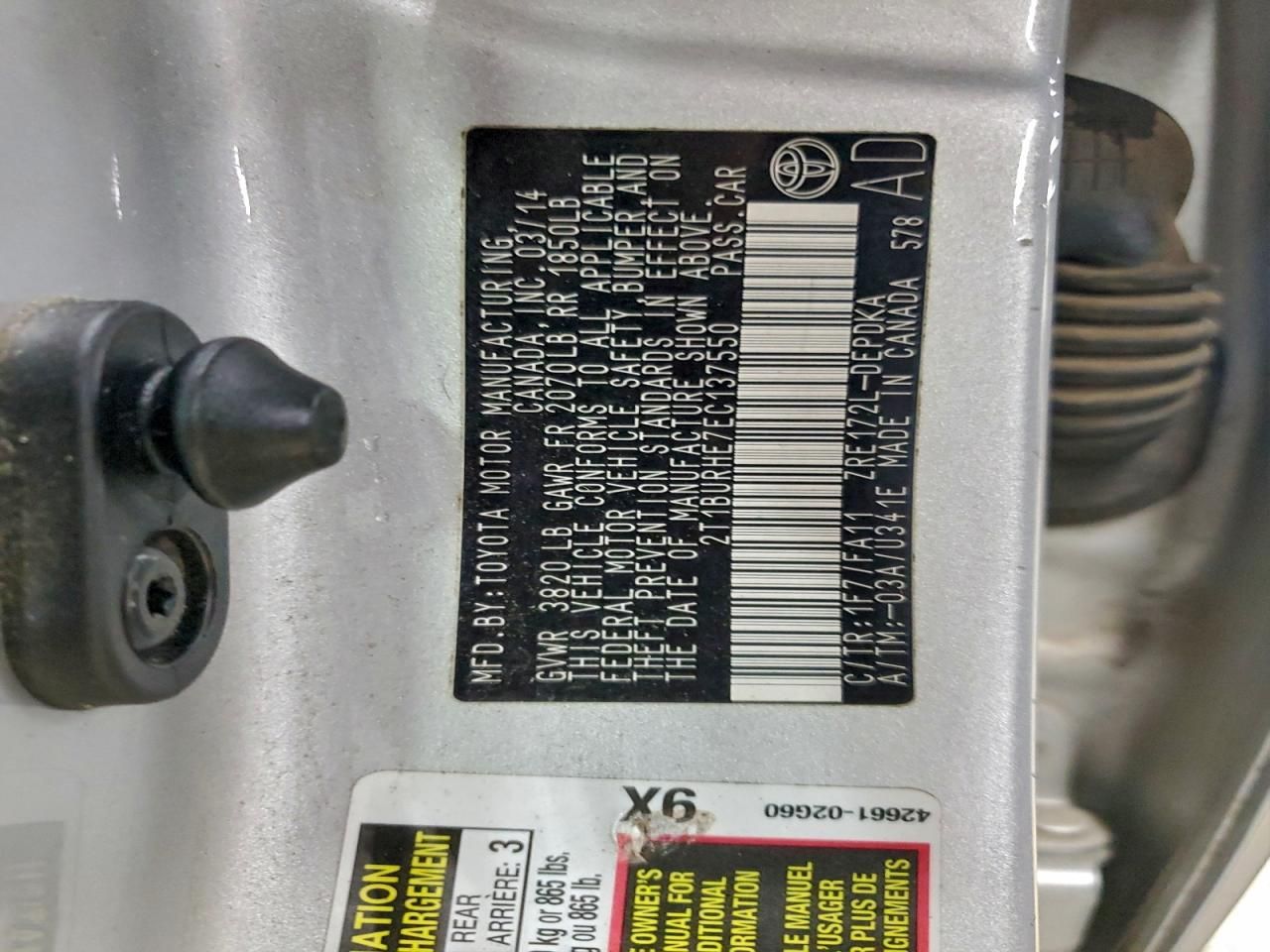 2014 Toyota Corolla l