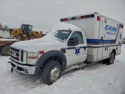Salvage trucks for sale at Cedar Rapids, IA auction: 2008 Ford F450 Ambulance