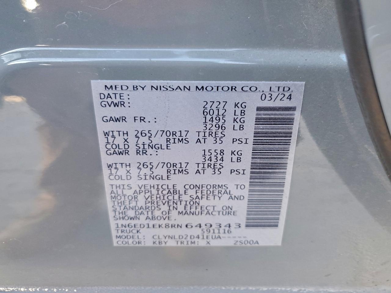 2024 Nissan Frontier s
