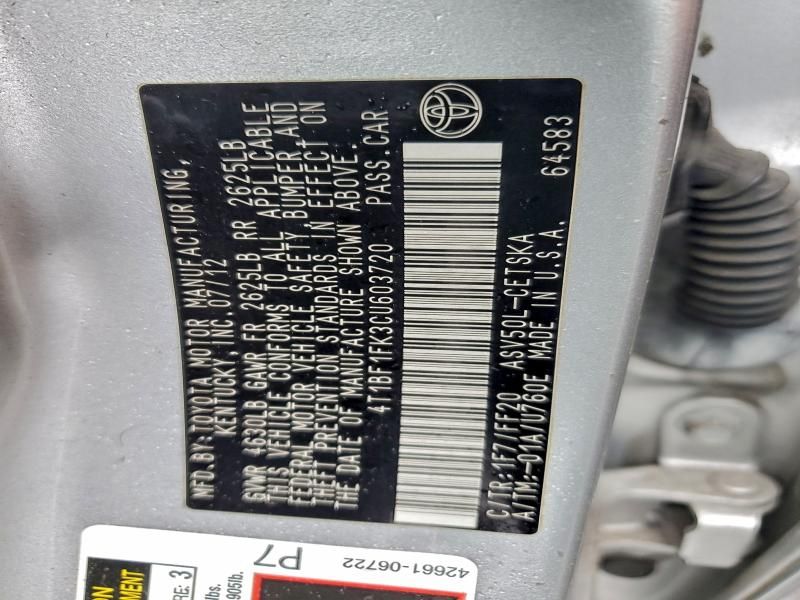 2012 Toyota Camry Base