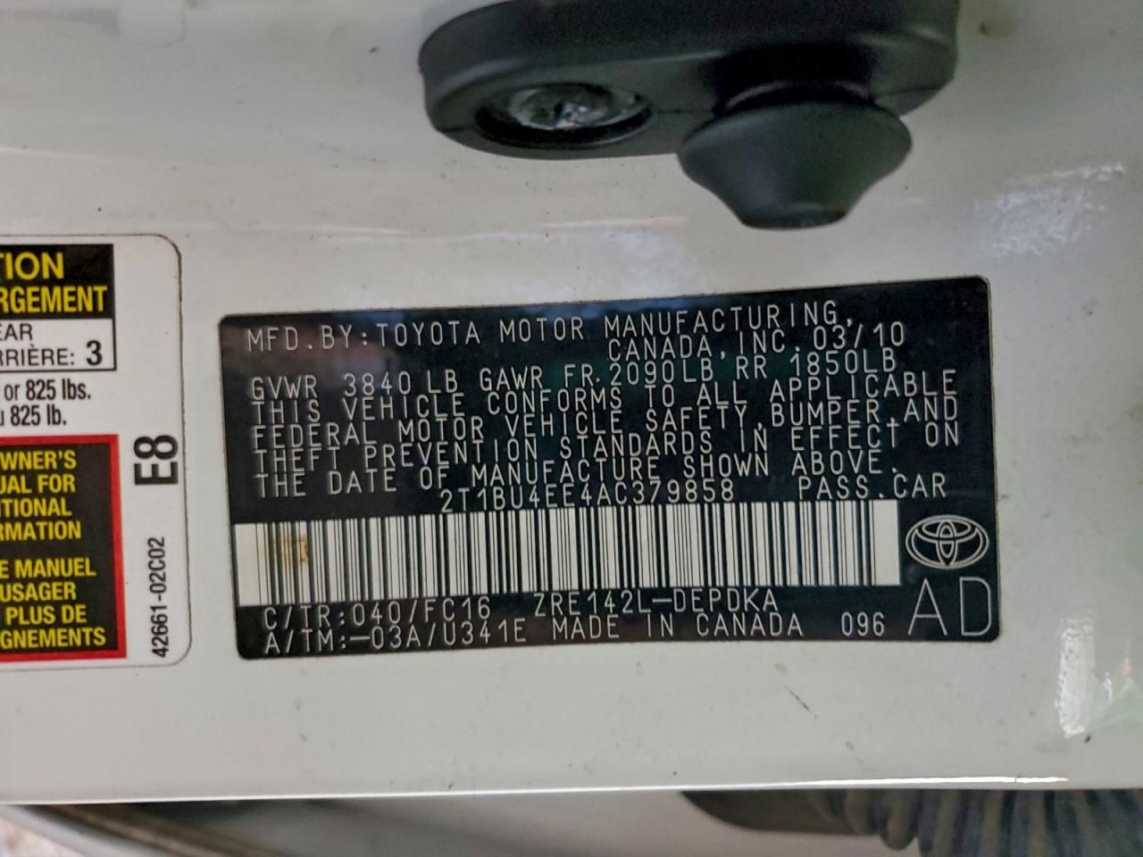 2010 Toyota Corolla Base