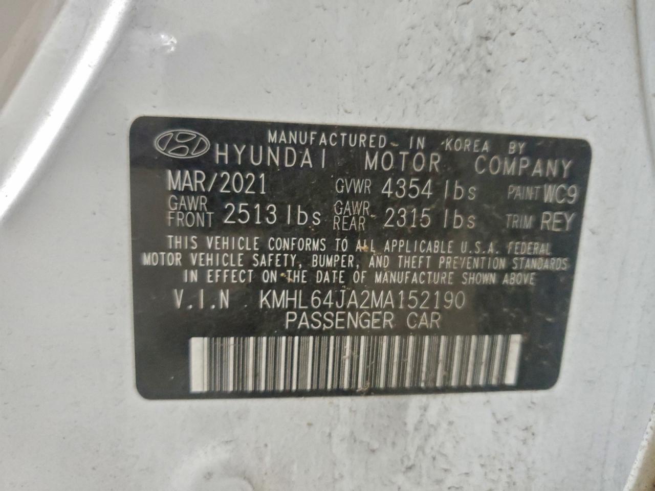 2021 Hyundai Sonata sel