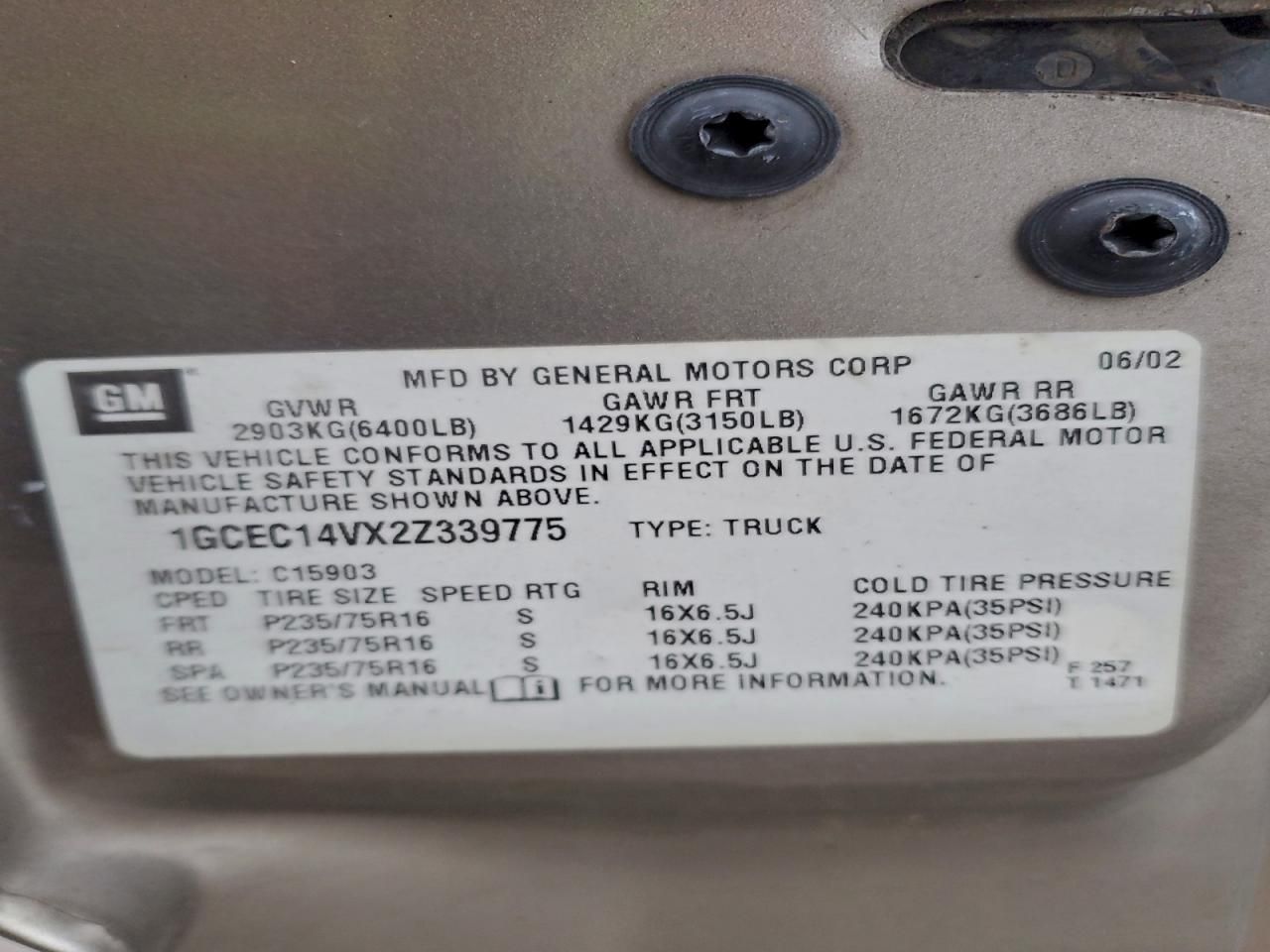 2002 Chevrolet Silverado C1500