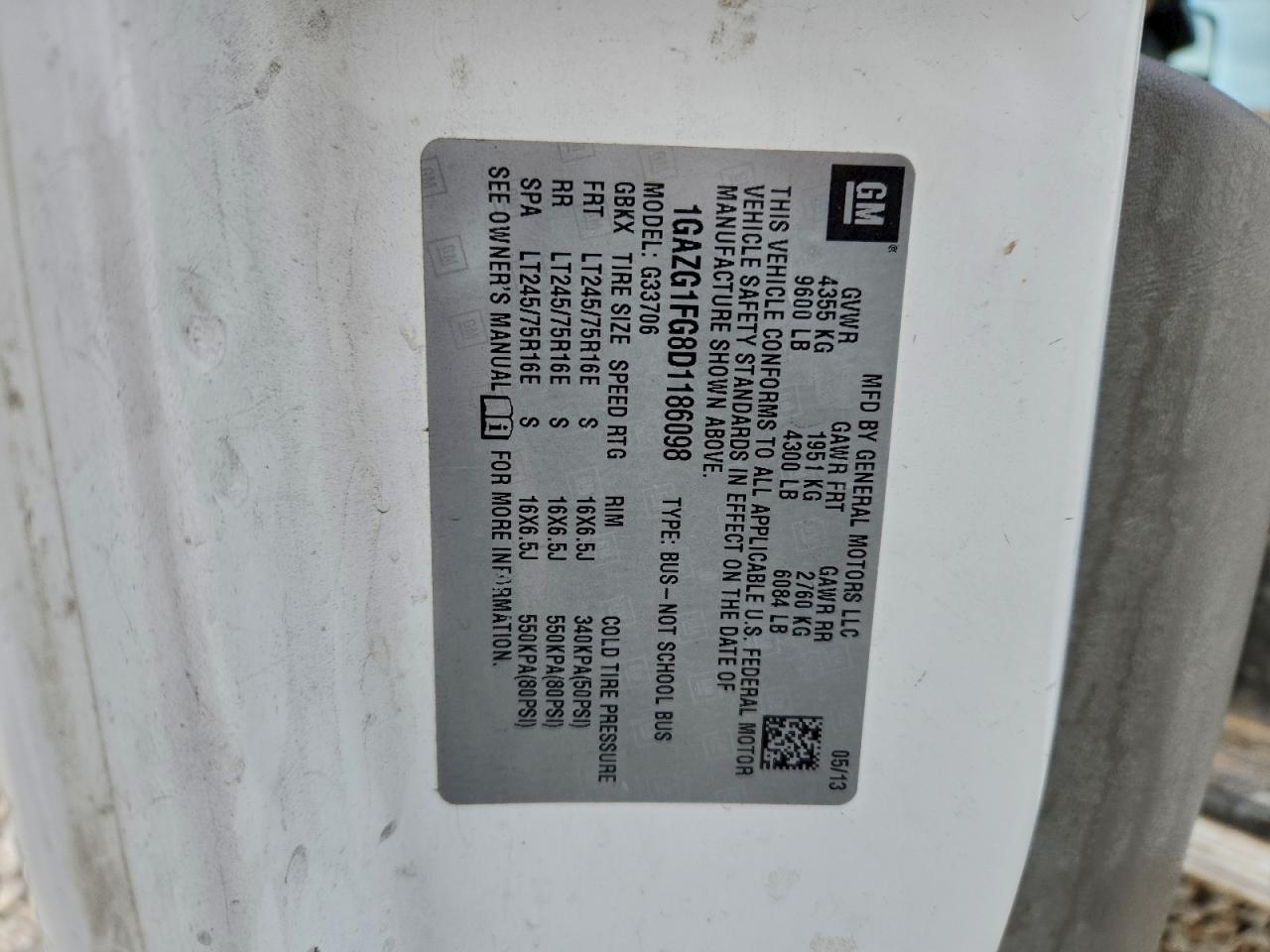 2013 Chevrolet Express G3500 LT