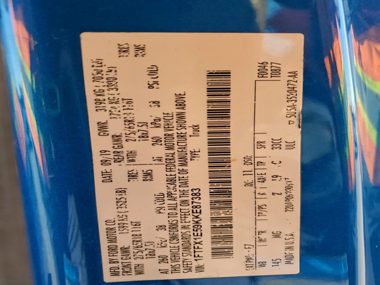 2019 Ford F150 Super cab