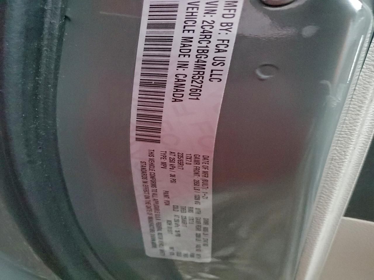 2021 Chrysler Pacifica Touring l