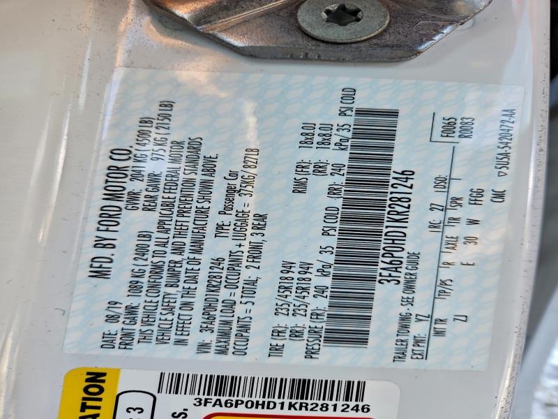 2019 Ford Fusion se
