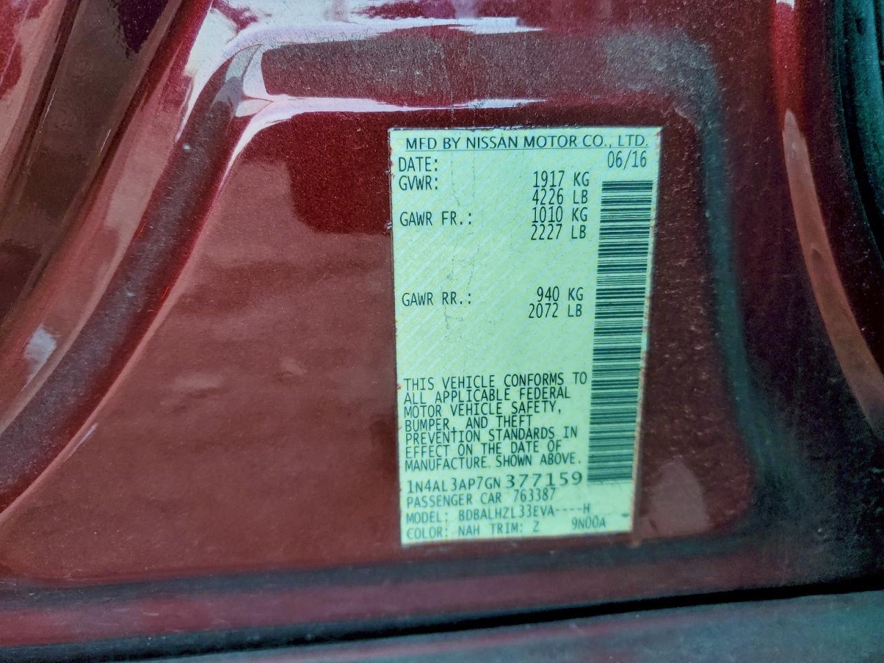 2016 Nissan Altima 2.5