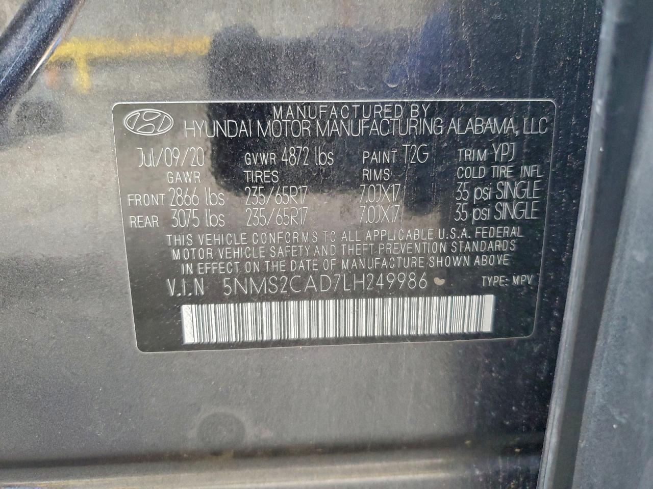 2020 Hyundai Santa fe se