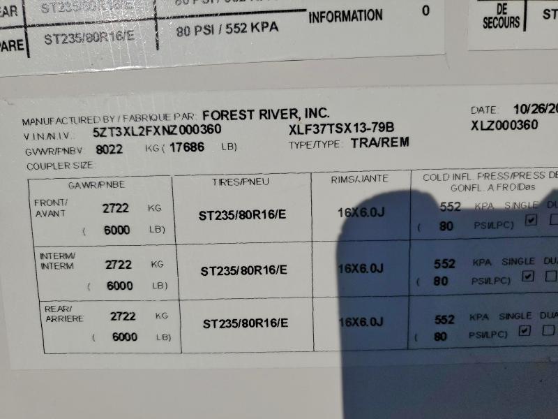 2022 Forest River 32TVL