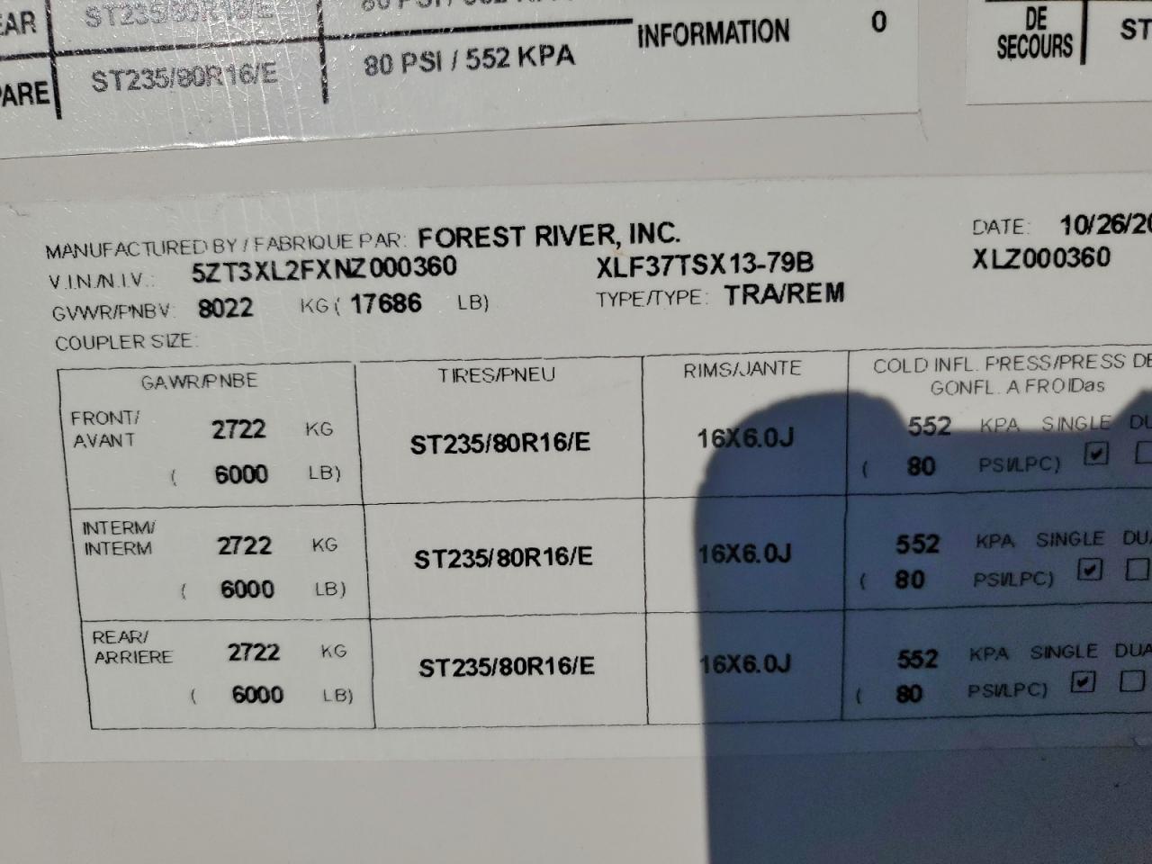 2022 Forest River 32TVL