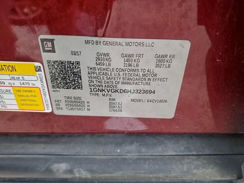 2017 Chevrolet Traverse lt