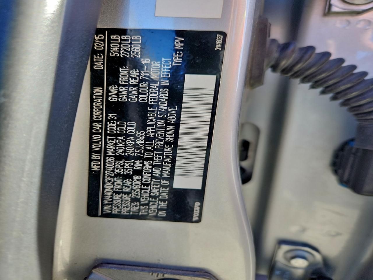 2015 Volvo Xc60 T5 Premier