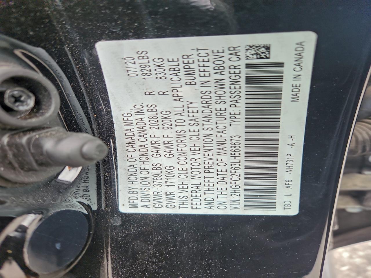 2020 Honda Civic lx