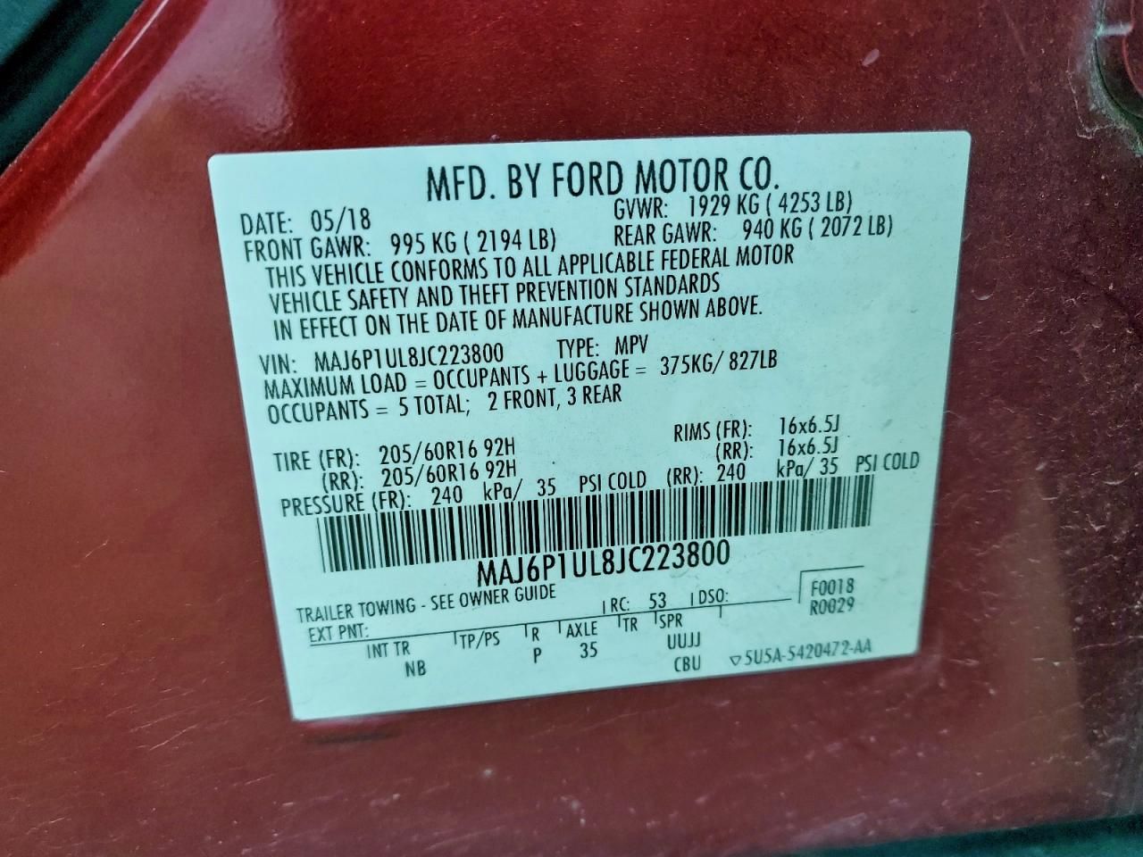 2018 Ford Ecosport se