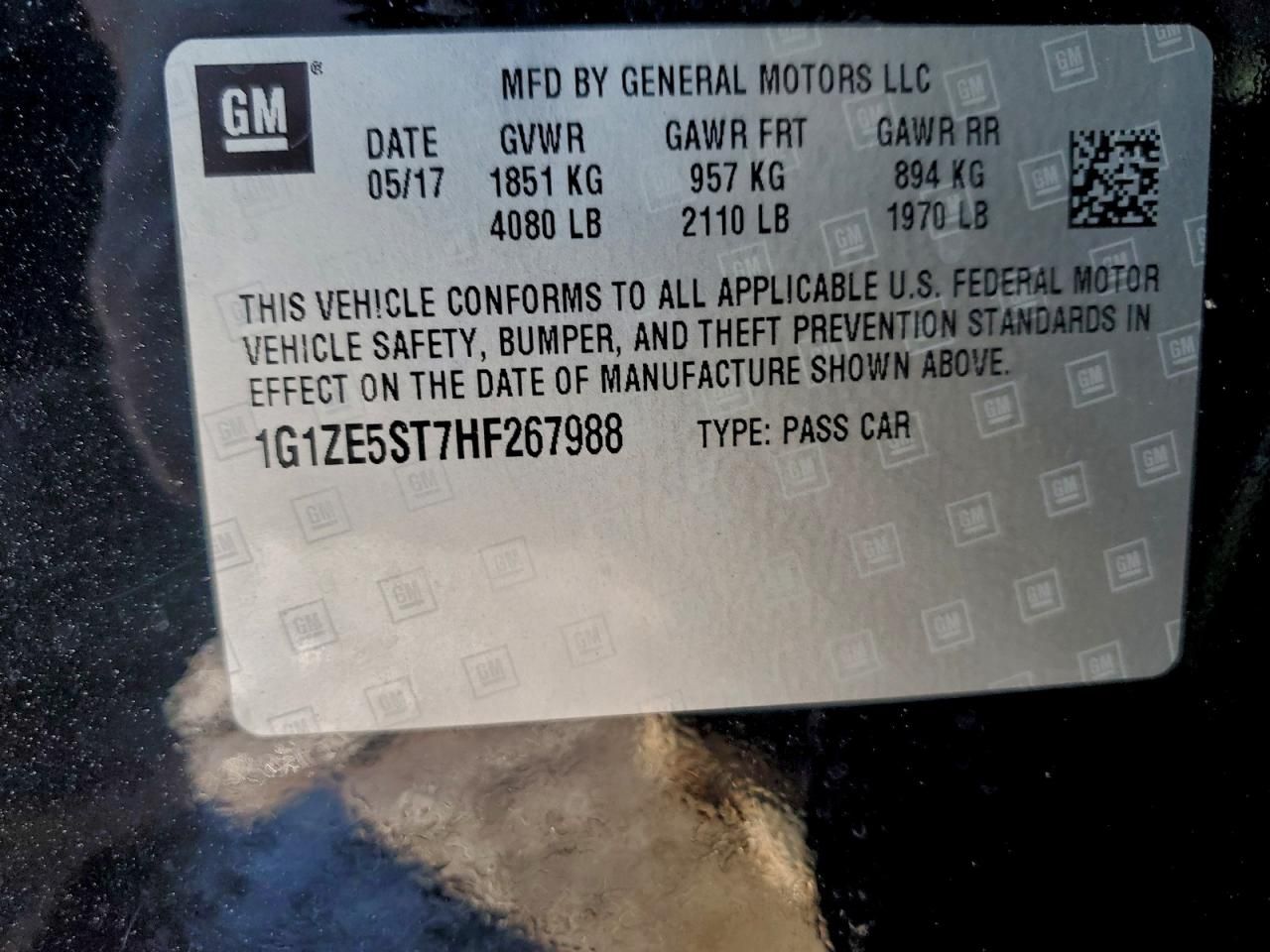 2017 Chevrolet Malibu lt