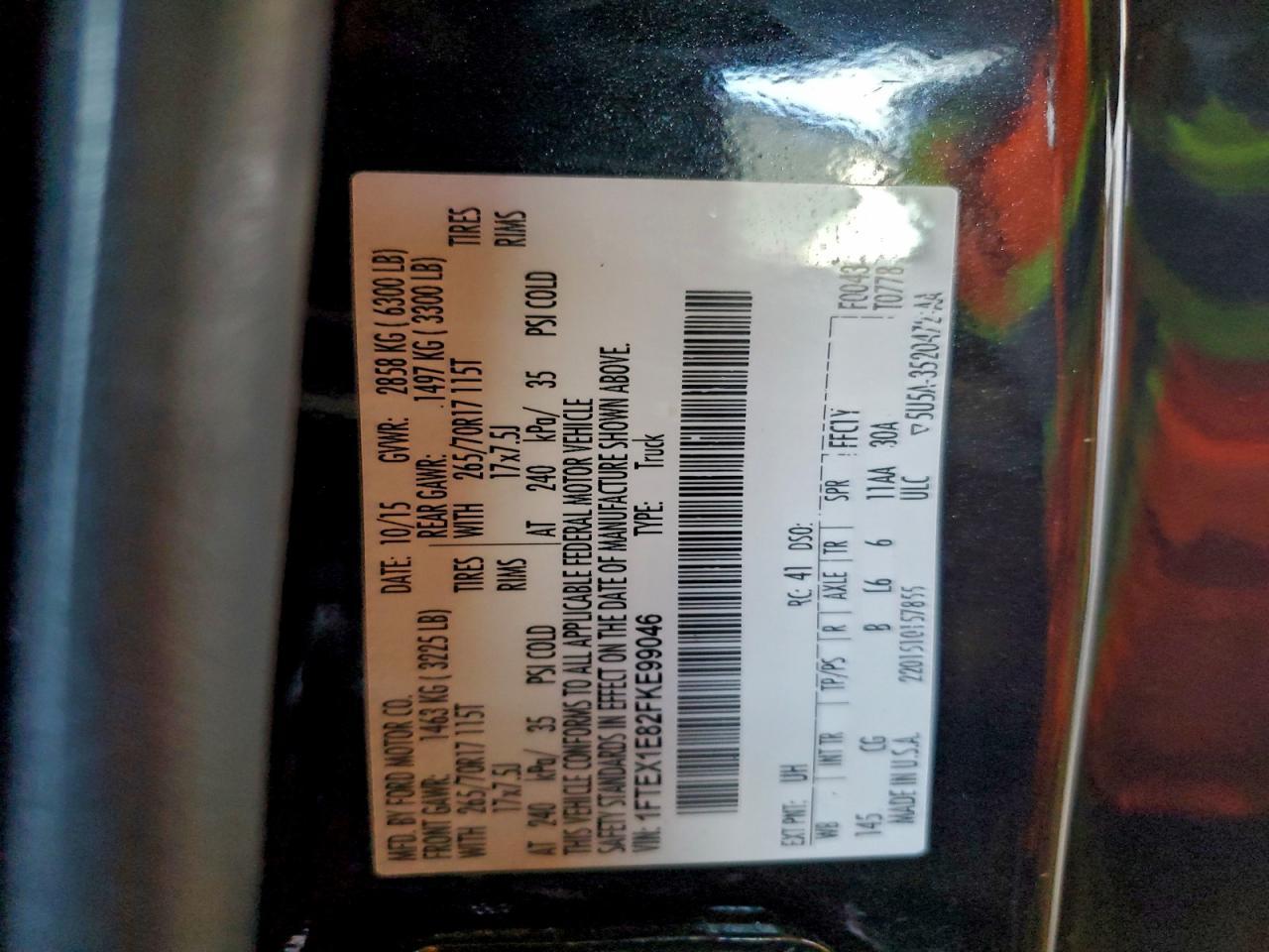 2015 Ford F150 Super cab