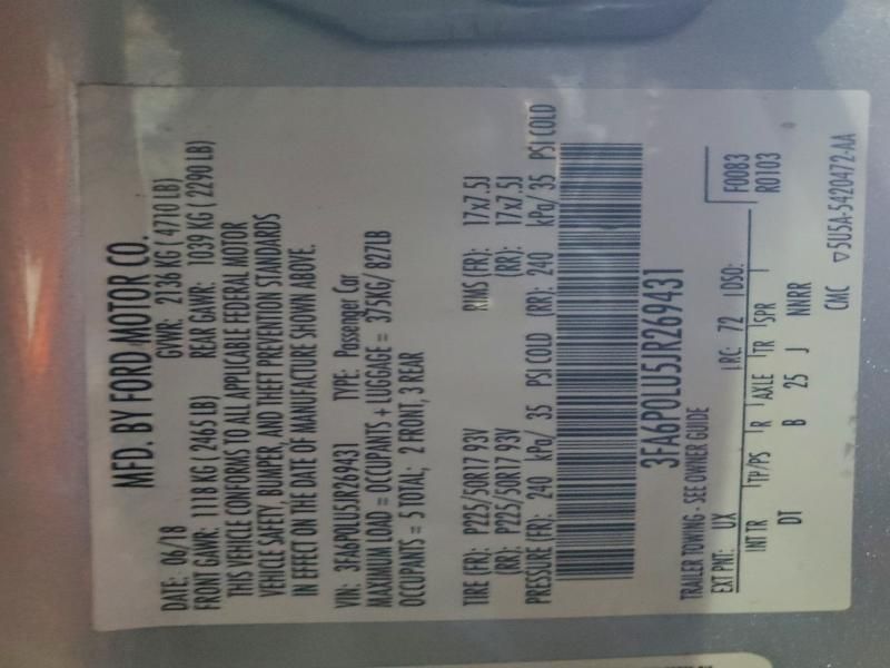 2018 Ford Fusion se Hybrid