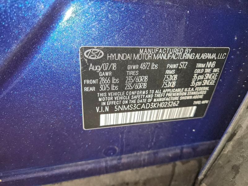 2019 Hyundai Santa fe sel