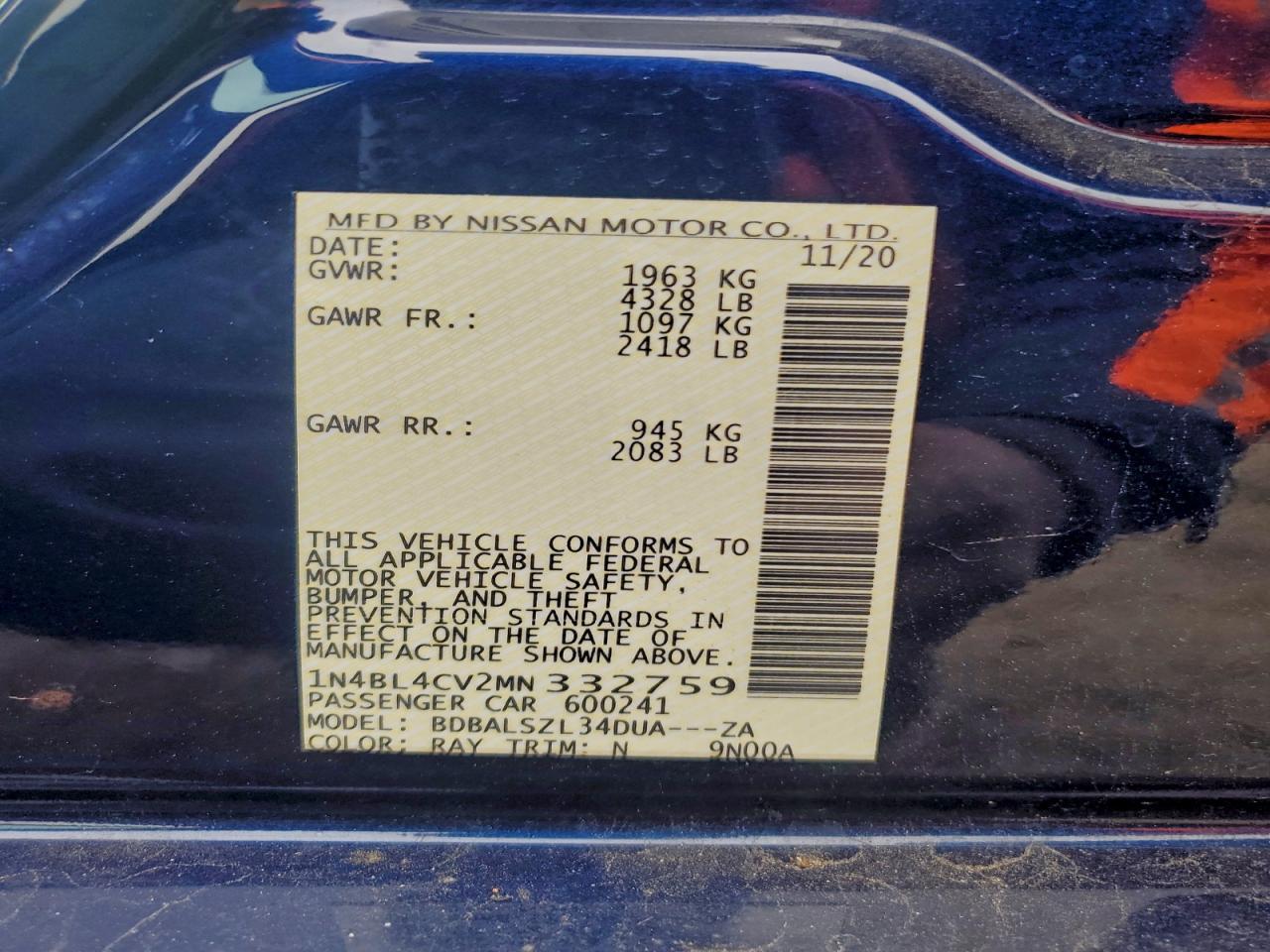 2021 Nissan Altima sr