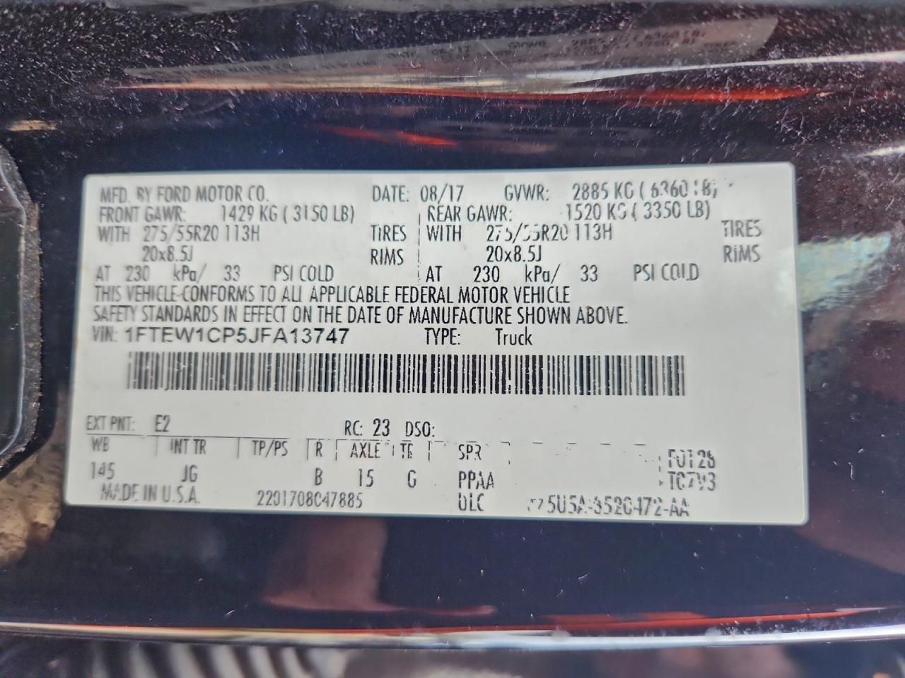 2018 Ford F150 Supercrew