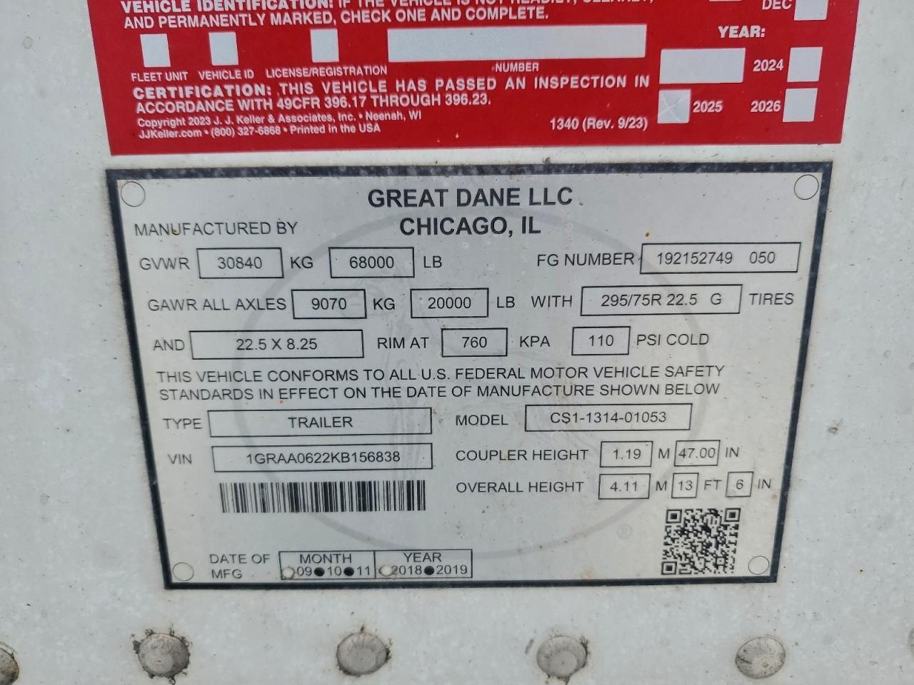 2019 Great Dane Trailer-DRY Van Trailer