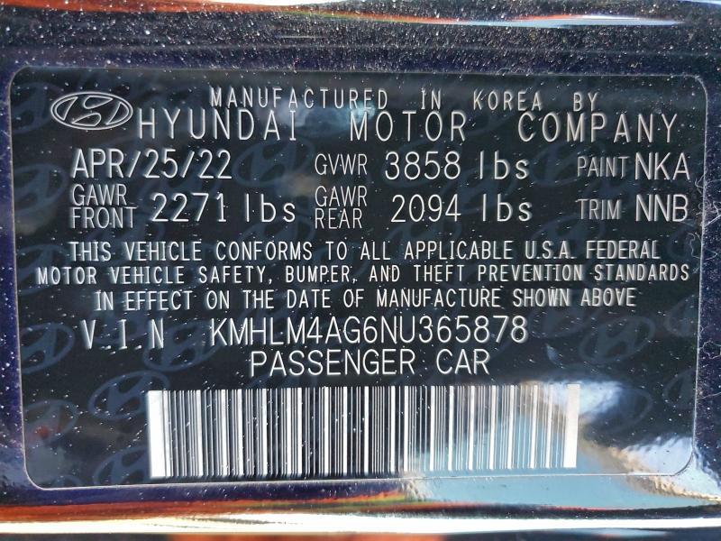 2022 Hyundai Elantra sel