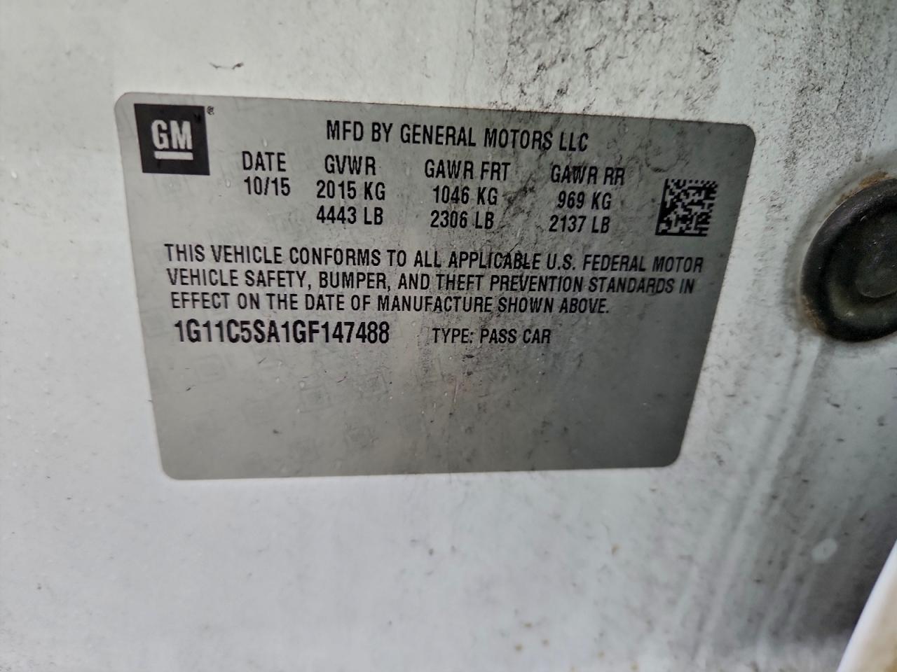 2016 Chevrolet Malibu Limited lt