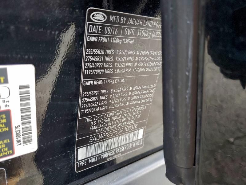 2016 Land Rover Range Rover Sport sc