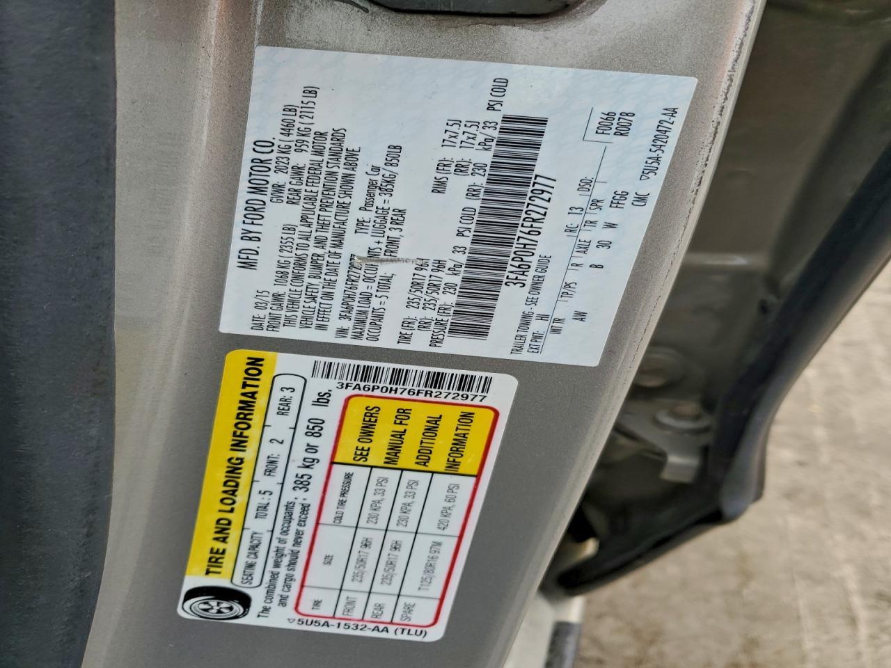 2015 Ford Fusion se