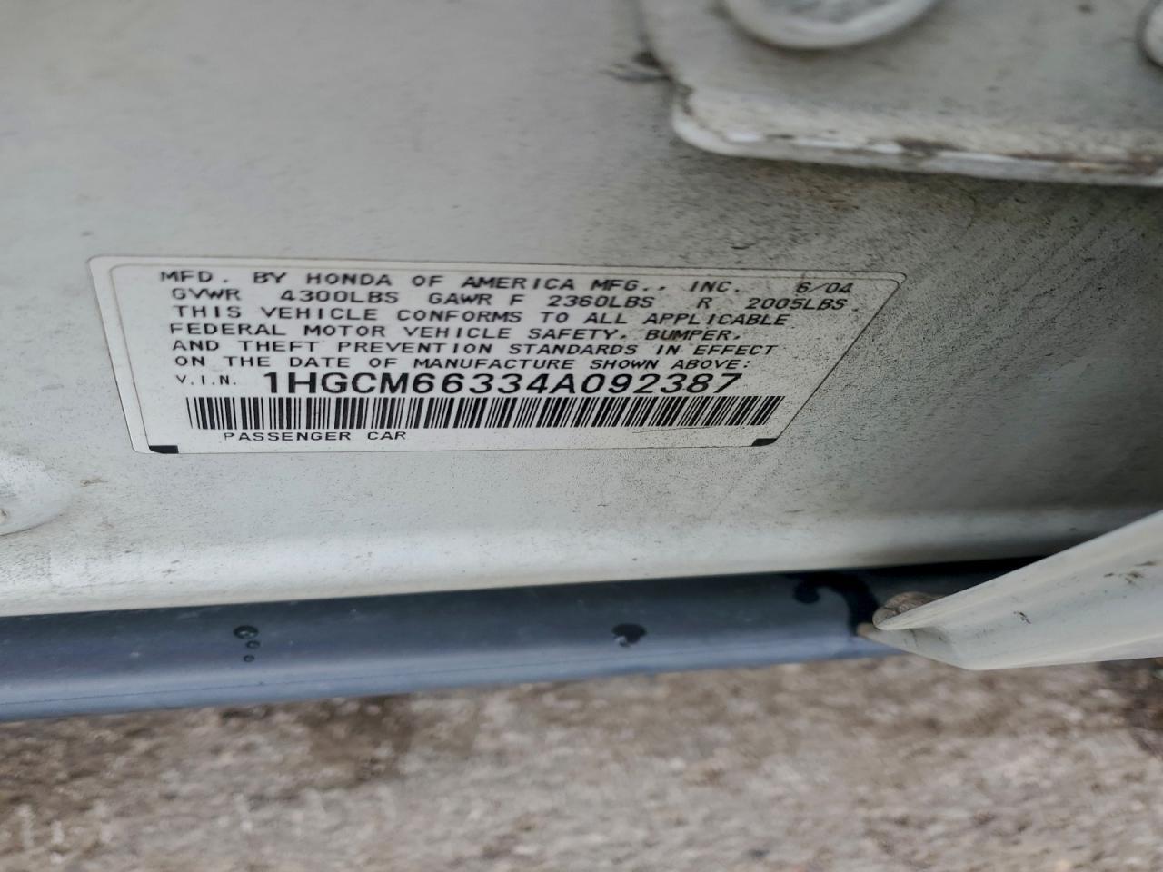 2004 Honda Accord lx