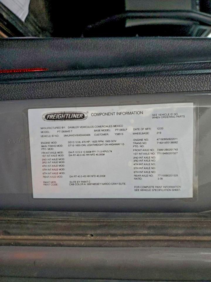 2021 Freigliner 2021 Freightliner Cascadia 126 Semi Truck