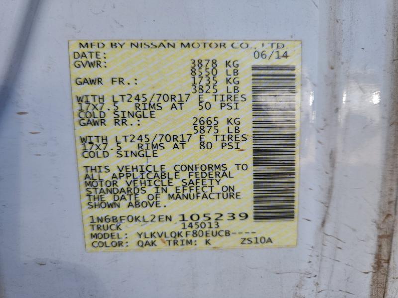 2014 Nissan Nv 1500 Delivery van